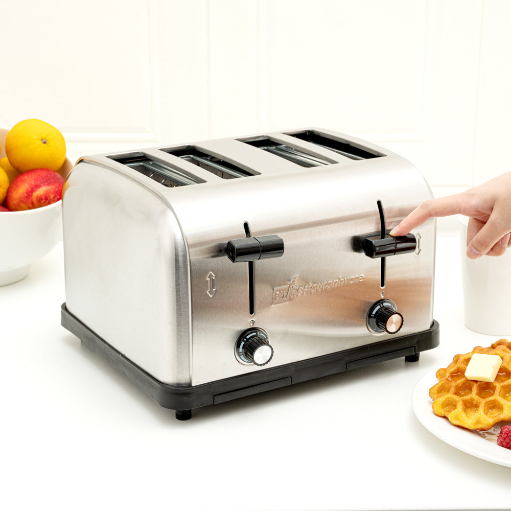 Hi Toaster Hi Tek Stainless Steel Commercial Toaster - 4-Slice, 1 1/2