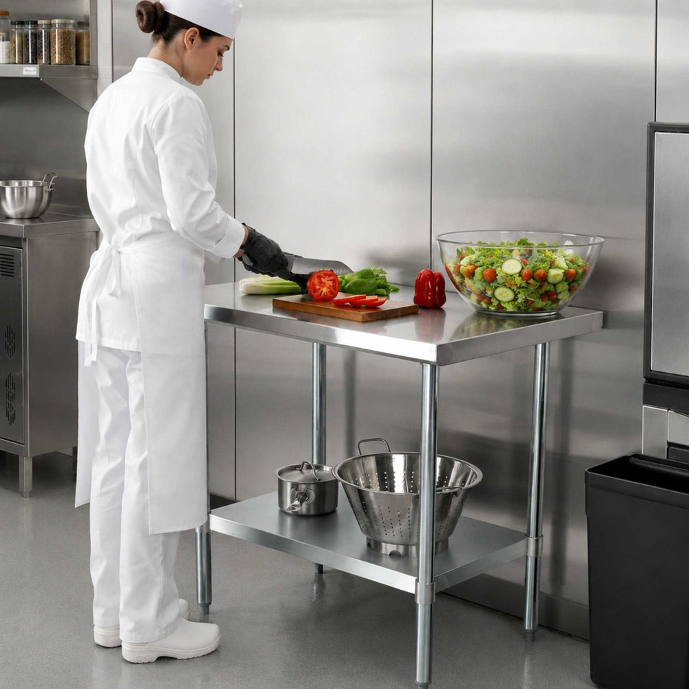 Kitchen Tek 18-Gauge 304 Stainless Steel Commercial Work Table ...