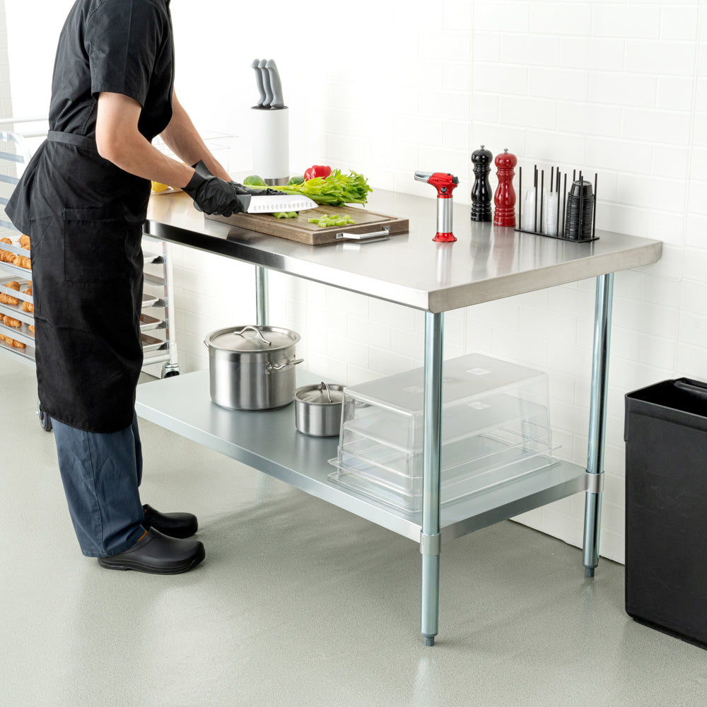 Kitchen Tek 18-Gauge 304 Stainless Steel Commercial Work Table ...