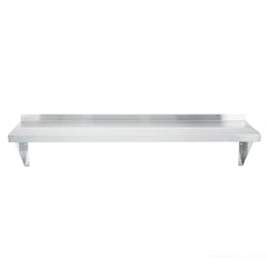 Kitchen Tek 16-Gauge 430 Stainless Steel Solid Wall Shelf - Medium Duty - 12