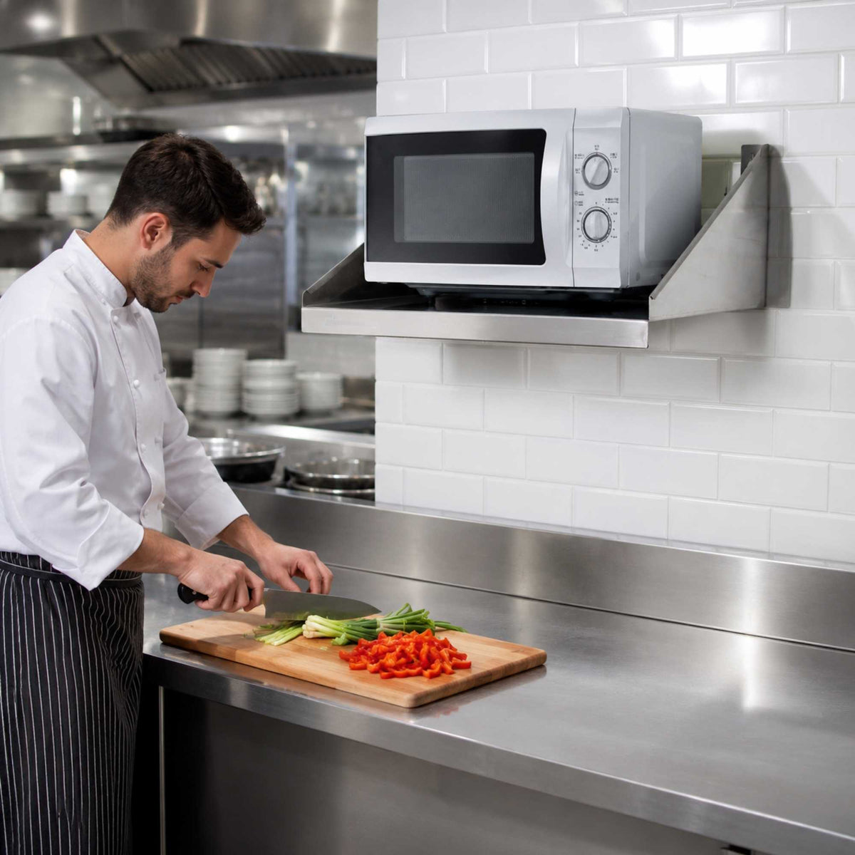 Kitchen Tek 18-Gauge 430 Stainless Steel Microwave Shelf - Heavy Duty - 18" x 24" - 1 count box