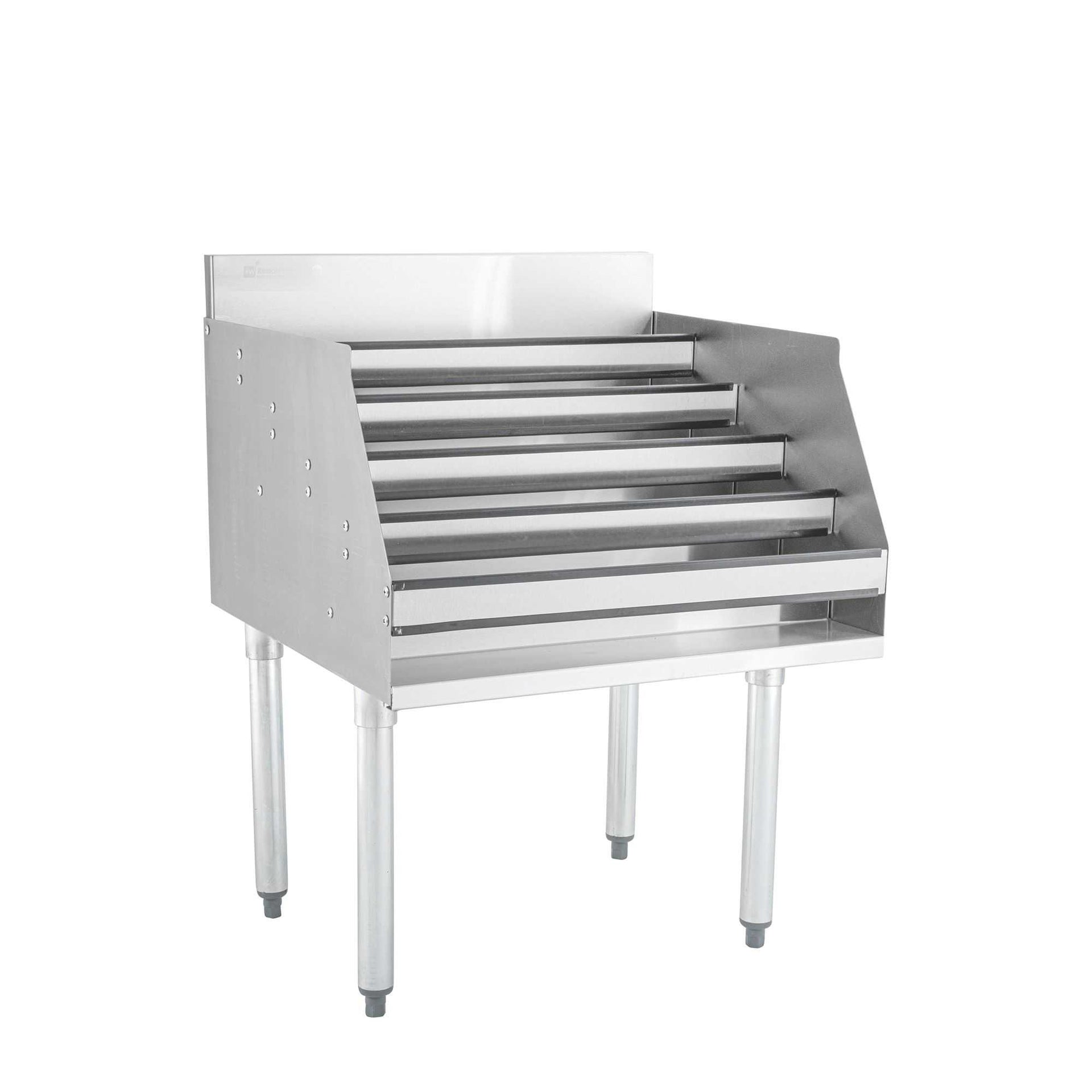 Kitchen Tek 304 Stainless Steel Liquor Display Rack - 5 Tiers, 24" - 1 count box