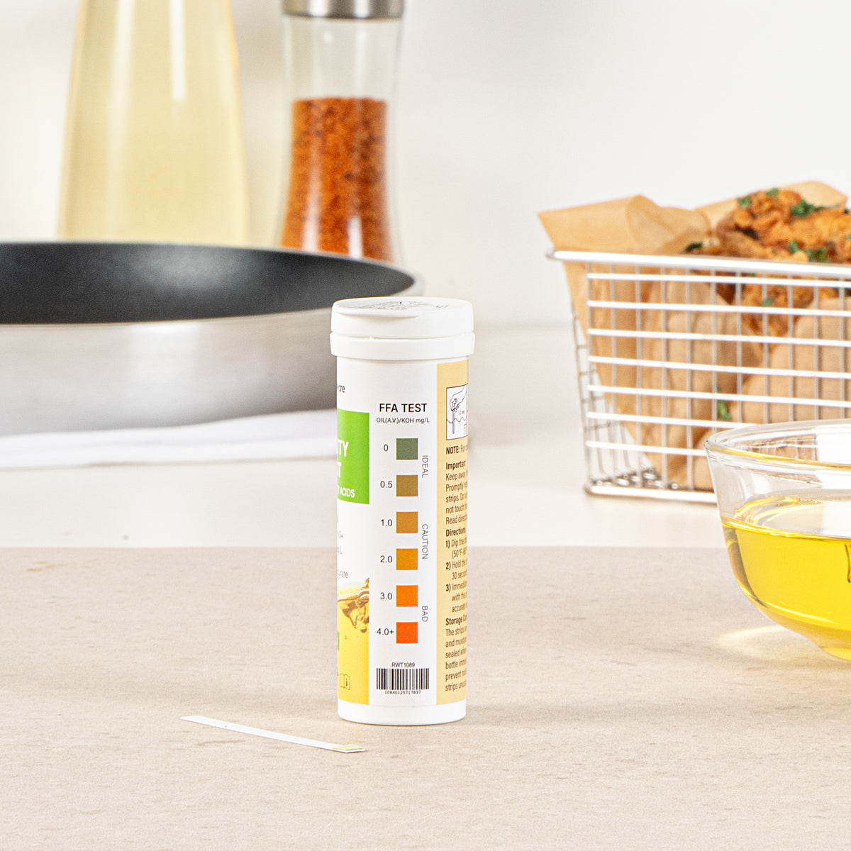 Be Safe Frying Oil Quality Test Strip - Low Range - 100 count box