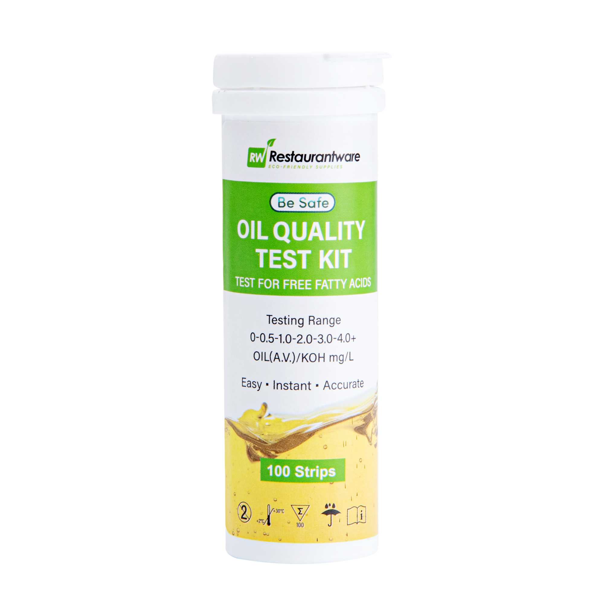 Be Safe Frying Oil Quality Test Strip - Low Range - 25000 count box