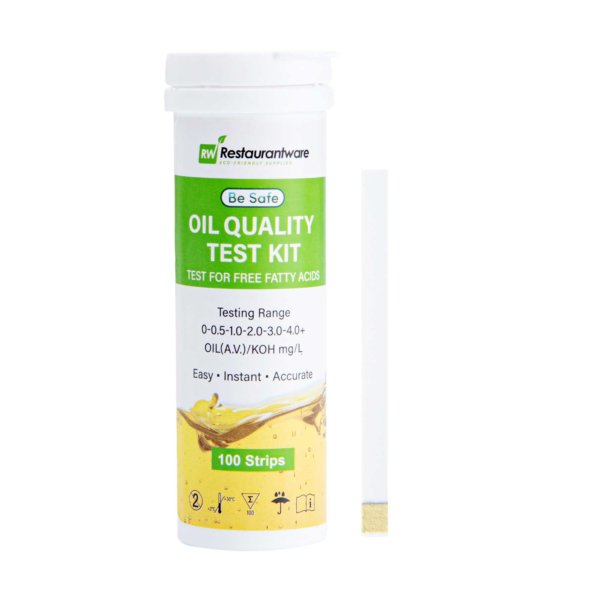Be Safe Frying Oil Quality Test Strip - Low Range - 25000 count box