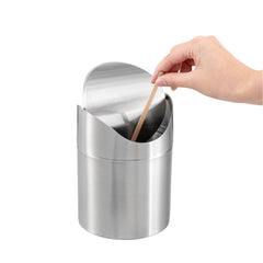 RW Clean Stainless Steel Mini Trash Can - Countertop - 4 3/4