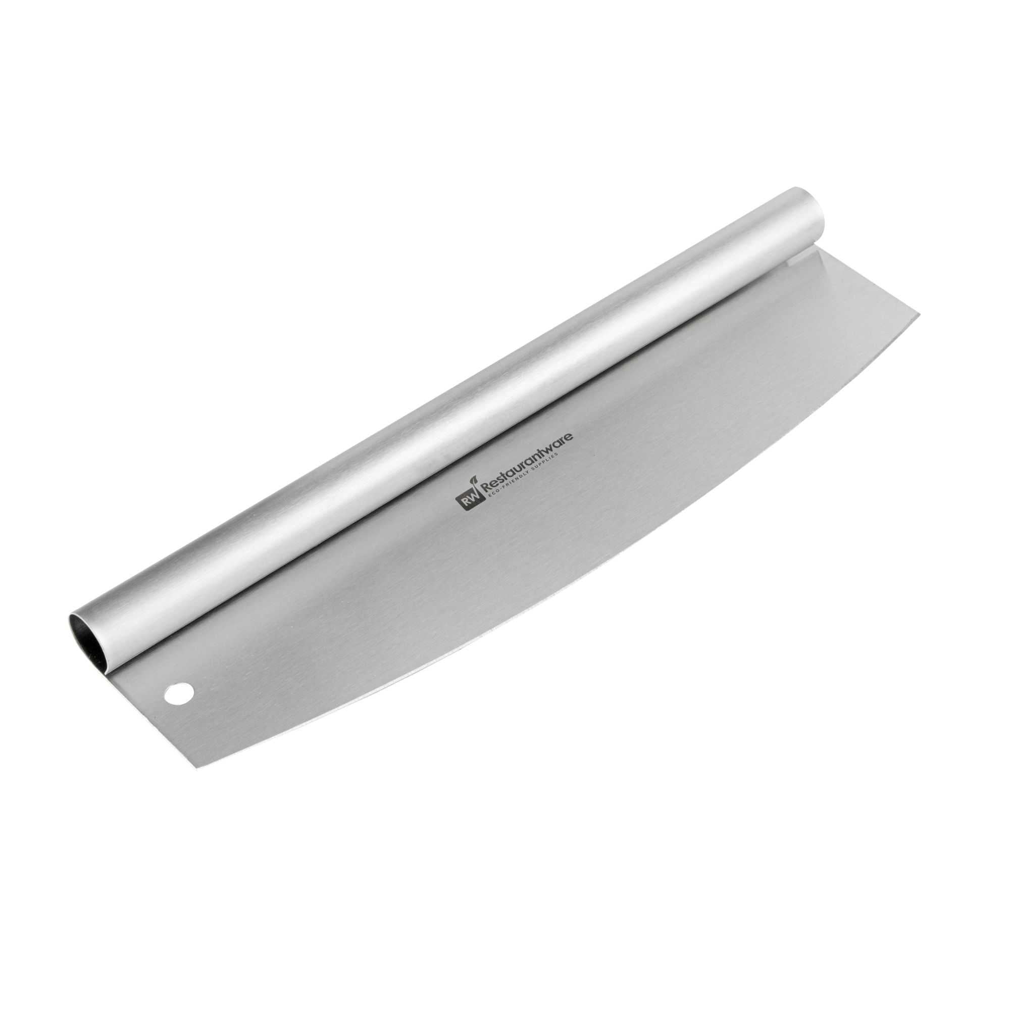 Met Lux Stainless Steel Pizza Cutter / Rocker - with Cover - 13 3/4" x 3 1/2" - 1 count box