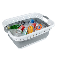 RW Base Gray Plastic Collapsible Storage Container - 24