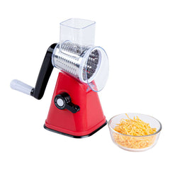 Met Lux Red Rotary Cheese / Vegetable Grater - with 3 Blades - 12 count box