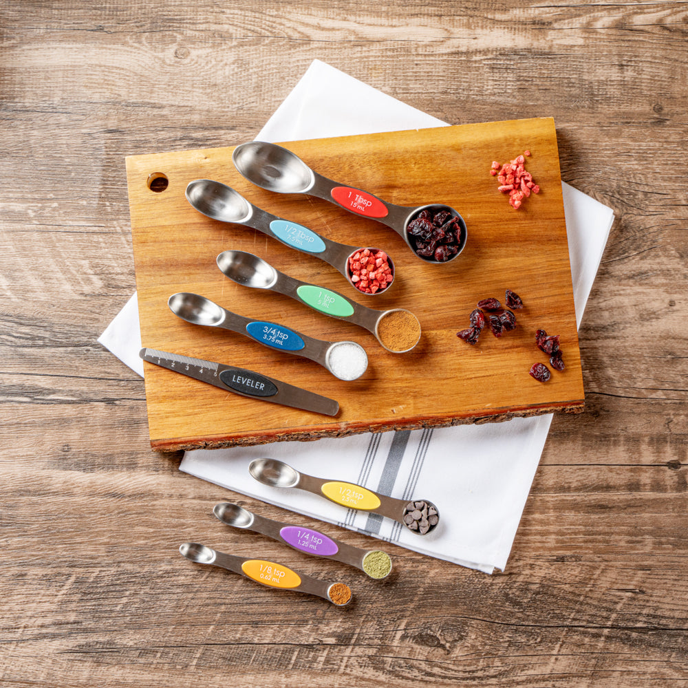 Met Lux Assorted Stainless Steel Measuring Spoon Set - 8-Piece, Magnetic - 1 count box