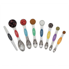 Met Lux Assorted Stainless Steel Measuring Spoon Set - 8-Piece, Magnetic - 60 count box