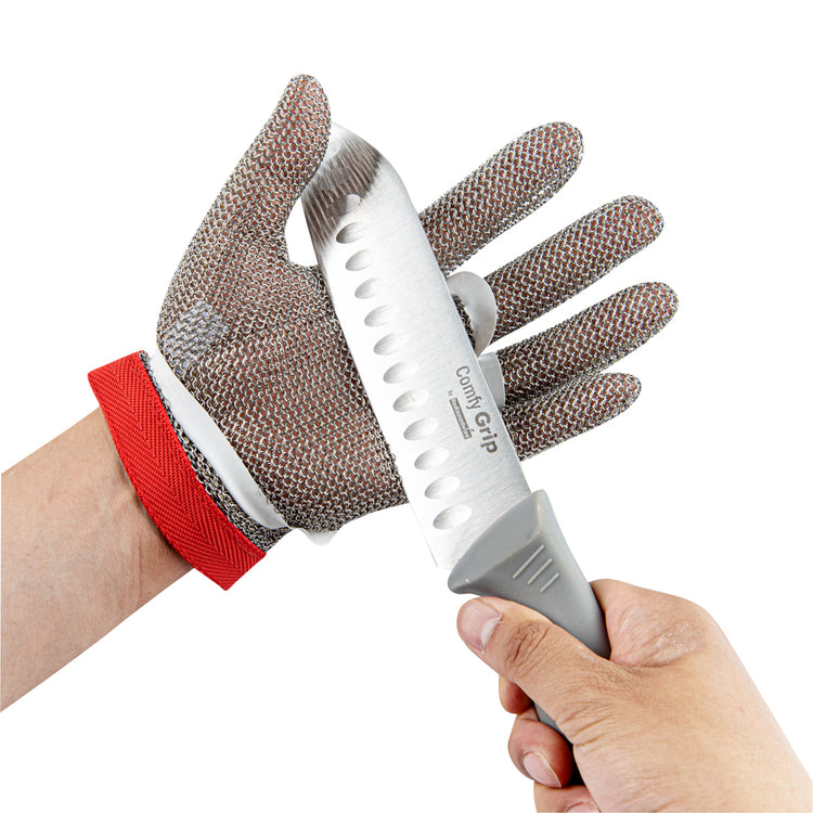 Life Protector 9.7 x 4.7 inch Kitchen Glove for Cutting, 1 306-Grade Steel Metal Glove - Level-9 Protection, Heavy-Duty, Stainless Steel Cutting Glove RWT1193R