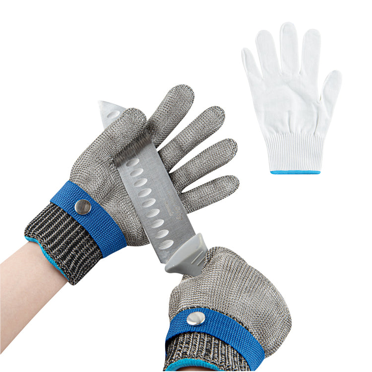 Life Protector Fiber / Stainless Steel Mesh Medium Cut-Resistant Glove -  Level 9, Food Safe - 9 1/4 x 4 - 1 count box