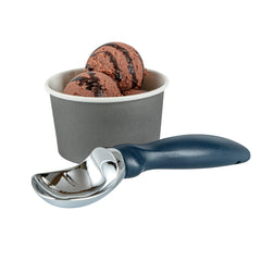 Comfy Grip Navy Blue Metal Ice Cream Scoop - 7 3/4