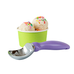 Comfy Grip Purple Metal Ice Cream Scoop - 7 3/4