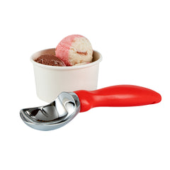 Comfy Grip Red Metal Ice Cream Scoop - 7 3/4