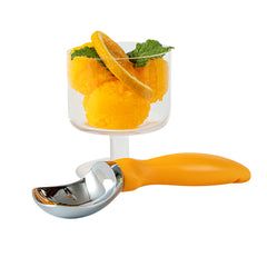 Comfy Grip Tangerine Orange Metal Ice Cream Scoop - 7 3/4
