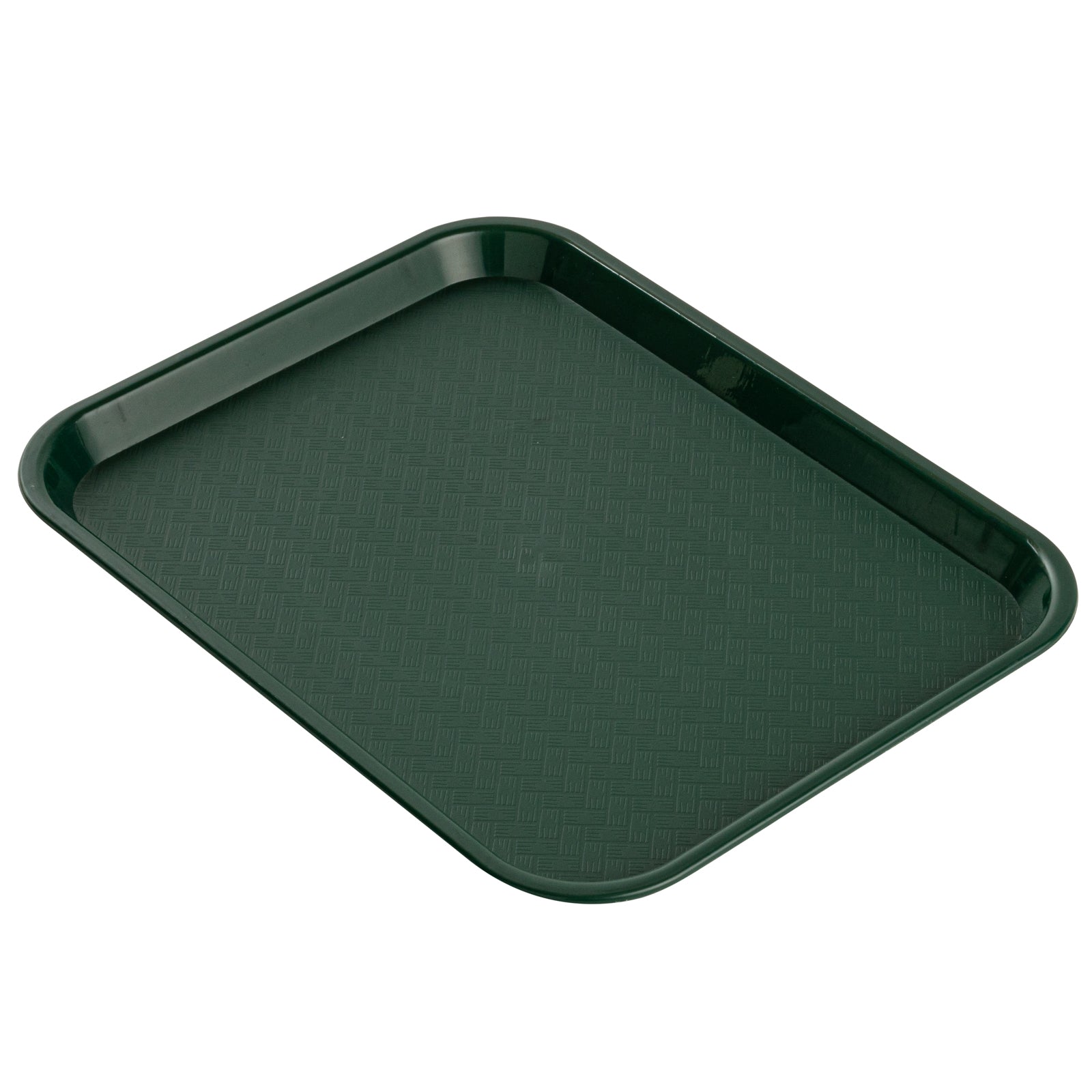 Chef 101 Rectangle Forest Green Plastic Fast Food Tray - 10" x 14" - 50 count box