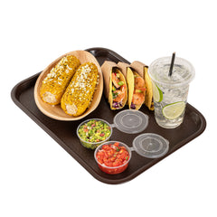 RW Base Rectangle Brown Plastic Fast Food Tray - 12