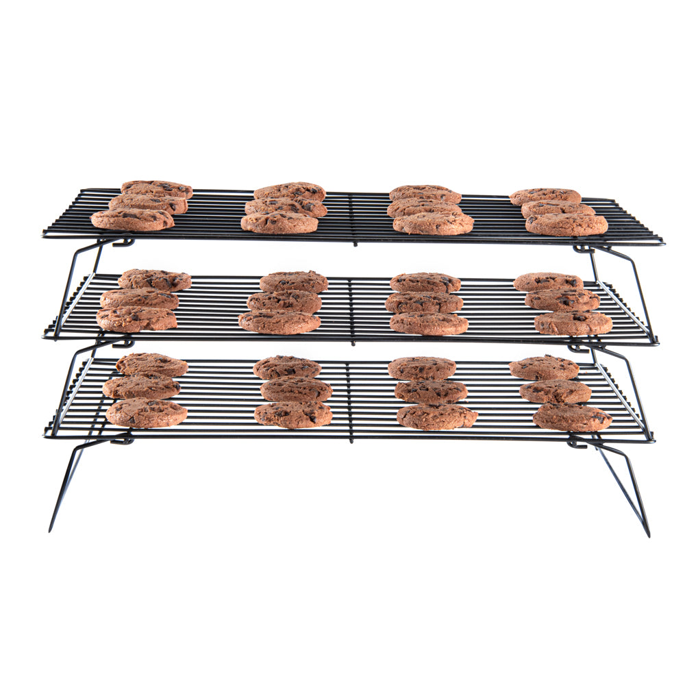 Met Lux Black Iron Stackable Cooling Rack Set - 3 Tier - 15 3/4