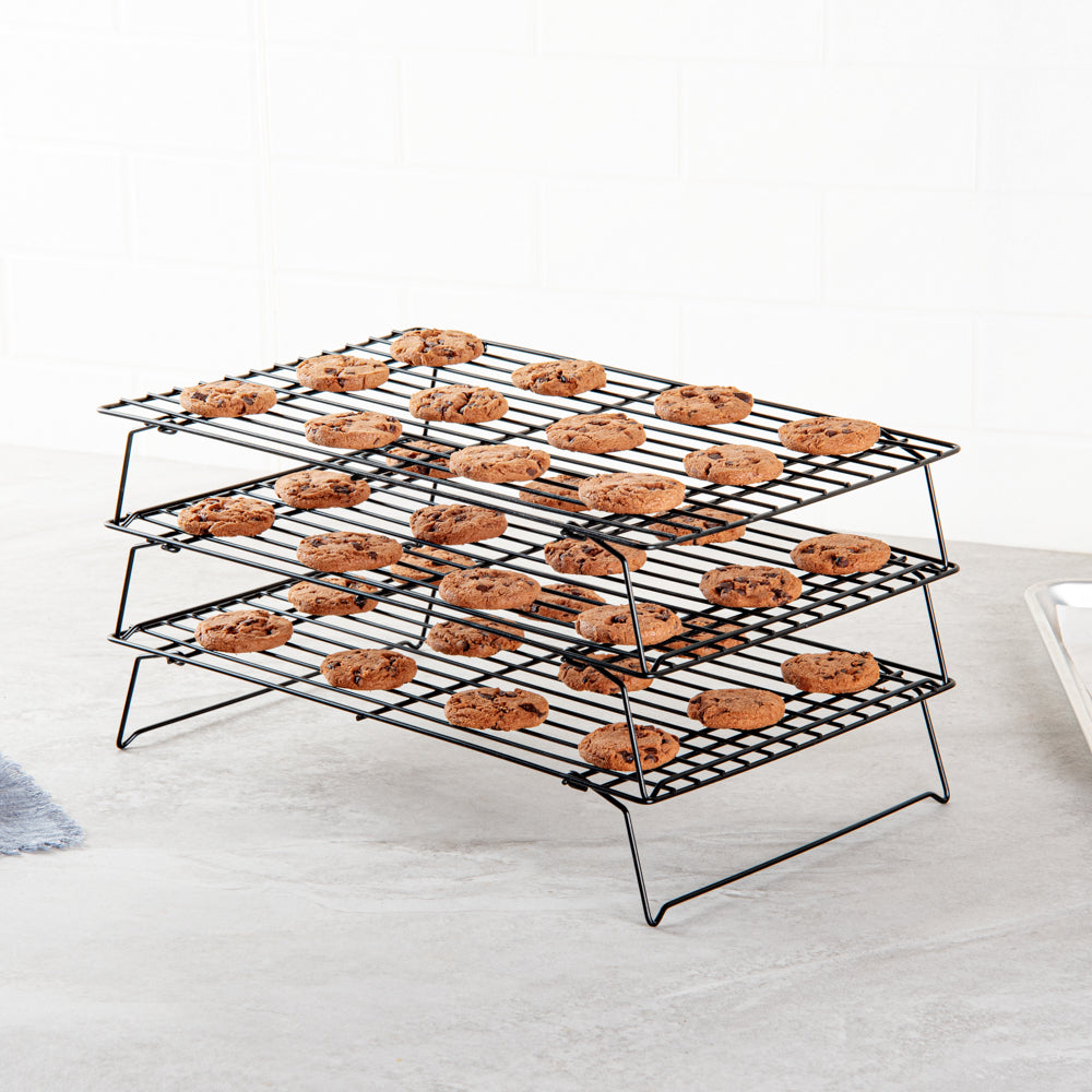Met Lux Black Iron Stackable Cooling Rack Set - 3 Tier - 15 3/4
