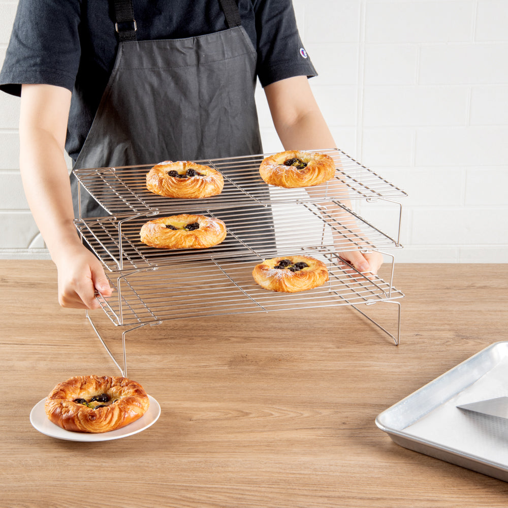Met Lux Stainless Steel Stackable Cooling Rack Set - 3 Tier - 15 3/4
