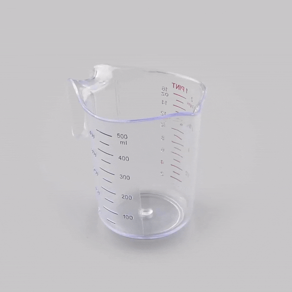 RW Base pt Clear Plastic Measuring Cup 1/4
