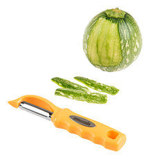 Comfy Grip Tangerine Orange Stainless Steel Vegetable Peeler - 7 1/2