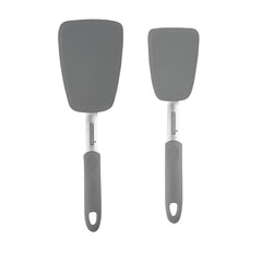 Comfy Grip Gray Silicone 2-Piece Solid Turner Set - 1 count box