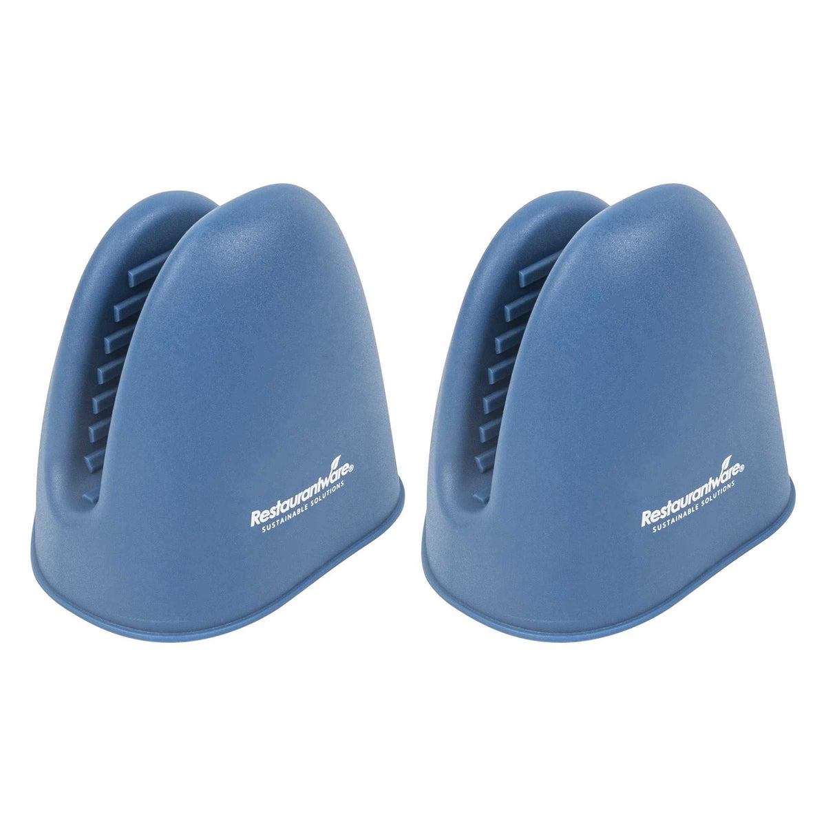 Comfy Grip Ombre Blue Silicone 2-Piece Mini Pot Holder Mitt Set - Heat-Resistant - 4 1/4" x 3 1/2" x 4 1/4" - 6 count box