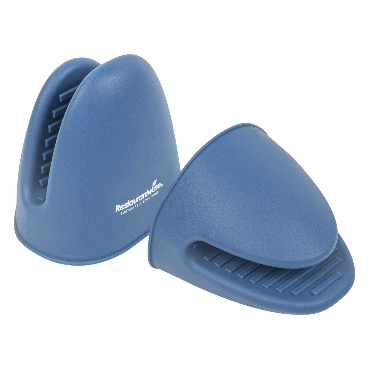 Comfy Grip Ombre Blue Silicone 2-Piece Mini Pot Holder Mitt Set - Heat-Resistant - 4 1/4" x 3 1/2" x 4 1/4" - 6 count box