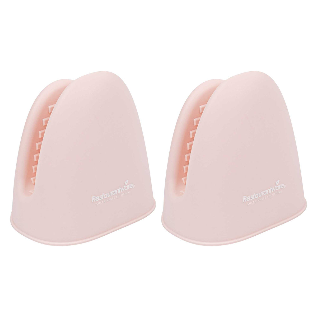 Comfy Grip Pink Silicone 2-Piece Mini Pot Holder Mitt Set - Heat-Resistant - 4 1/4" x 3 1/2" x 4 1/4" - 6 count box