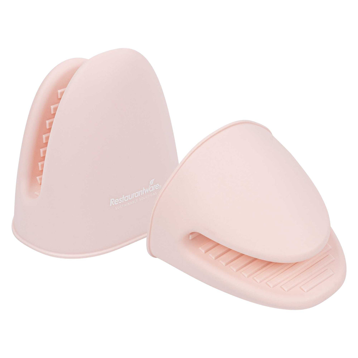 Comfy Grip Pink Silicone 2-Piece Mini Pot Holder Mitt Set - Heat-Resistant - 4 1/4" x 3 1/2" x 4 1/4" - 6 count box