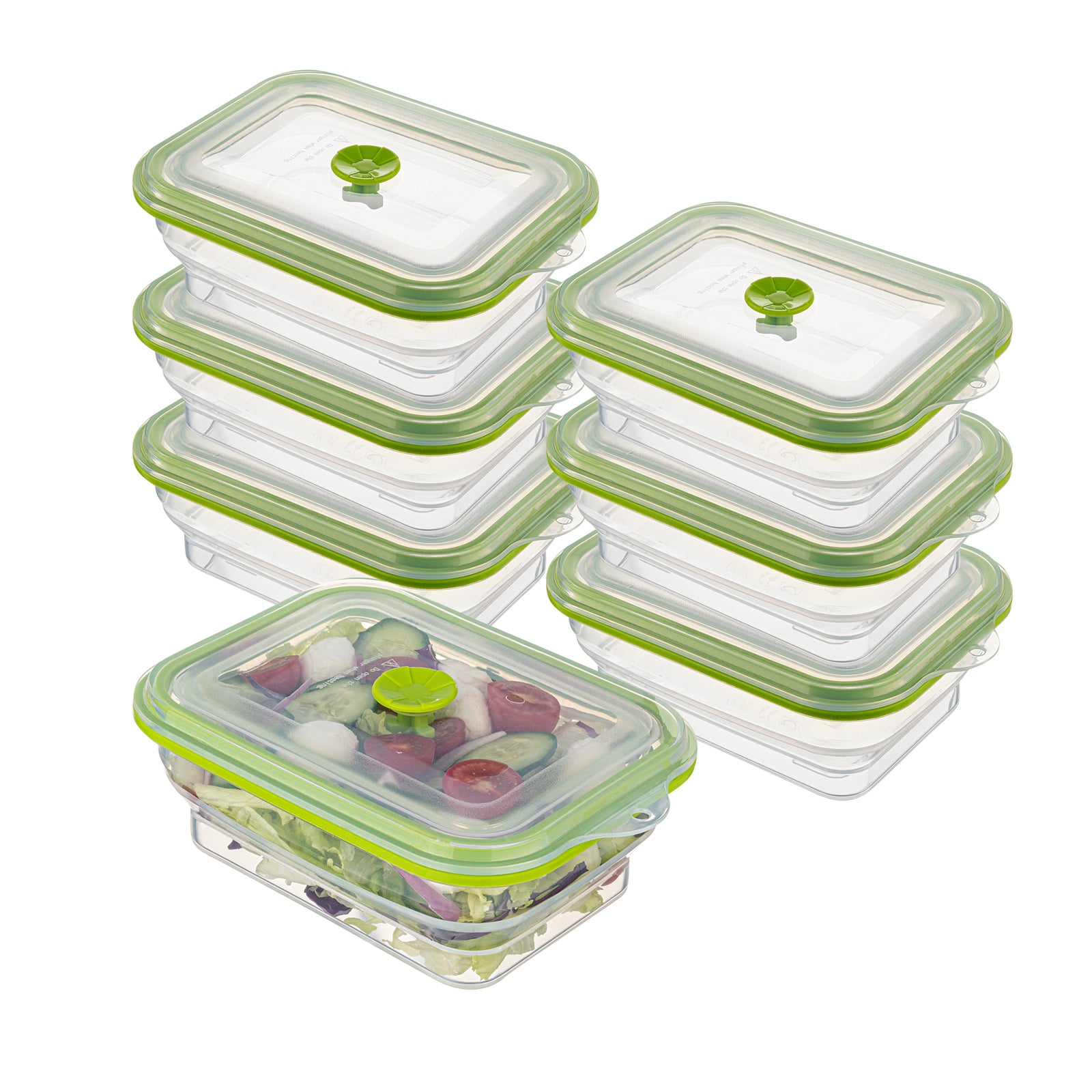 Fresh Hero 32 oz Green Silicone Airtight Food Storage Container - with ...