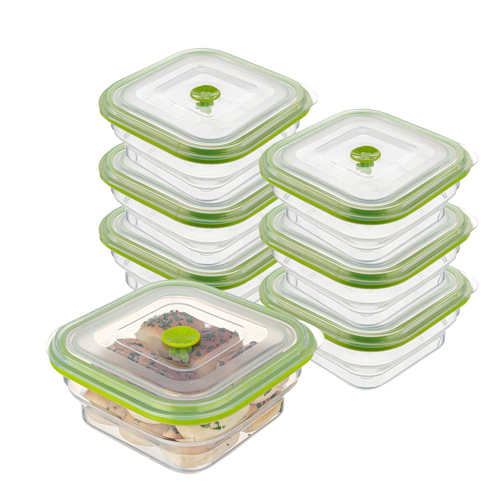 Fresh Hero 37 oz Green Silicone Airtight Food Storage Container - with ...