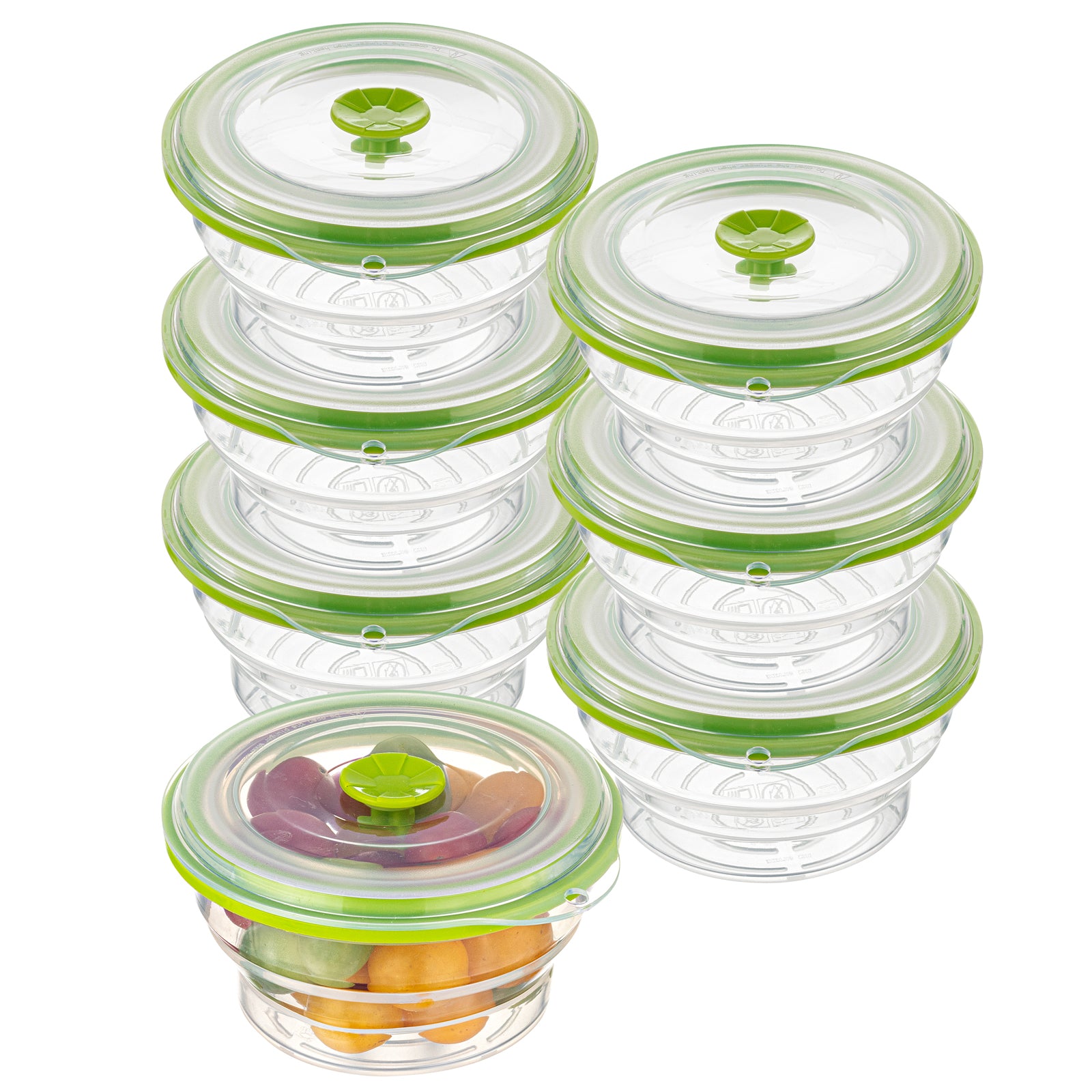 Fresh Hero 16 oz Green Silicone Airtight Food Storage Container - with ...