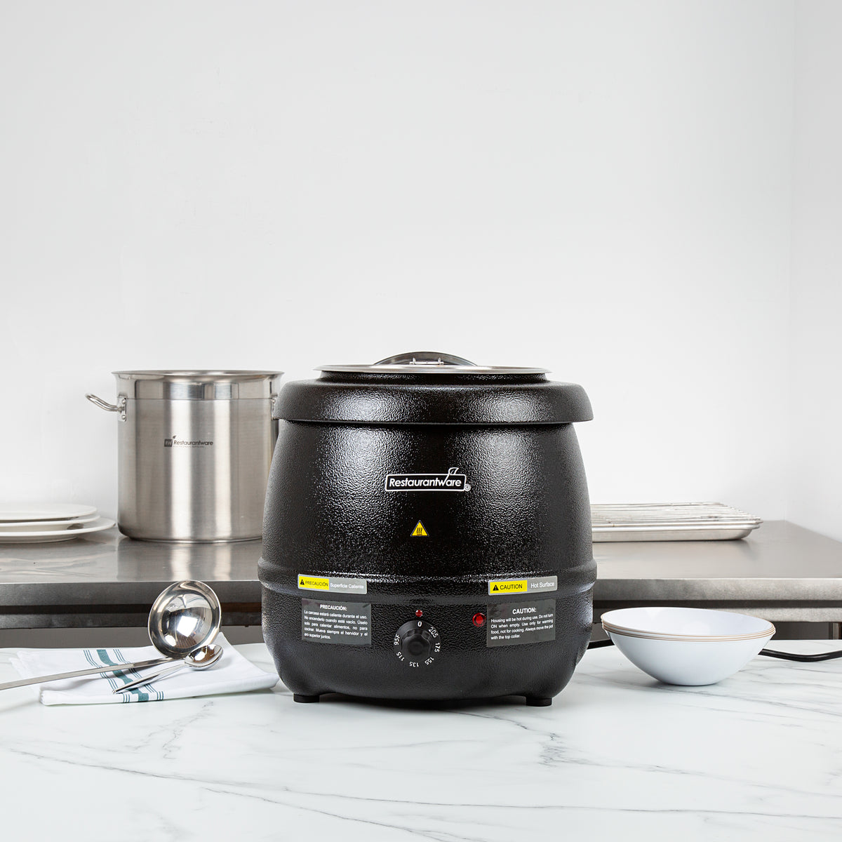 Hi Tek 10 qt Black Soup Kettle Warmer - 110V, 800W - 1 count box