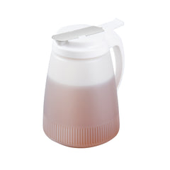 RW Base 48 oz White Plastic All Purpose / Syrup Dispenser - 5 3/4