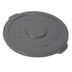 RW Clean Gray Plastic Commercial Trash Can / Ingredient Bin Lid - Fits 55 gal - 1 count box