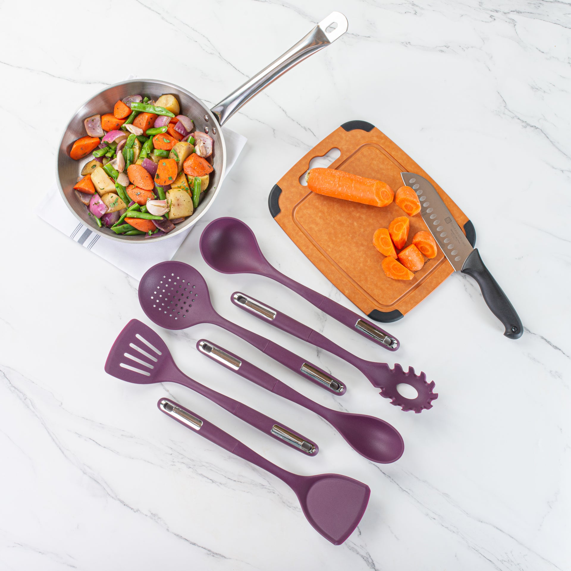 Met Lux Purple Silicone Cooking Utensil Set - 6-Piece - 1 count box