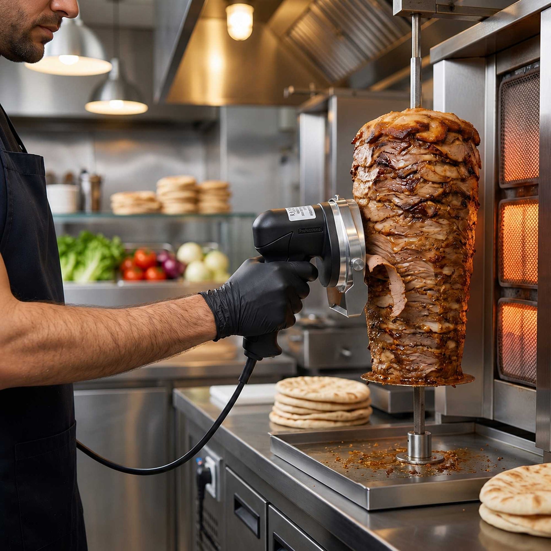 Hi Tek Kebab Slicer / Gyro Cutter - 80W, 110V - 1 count box