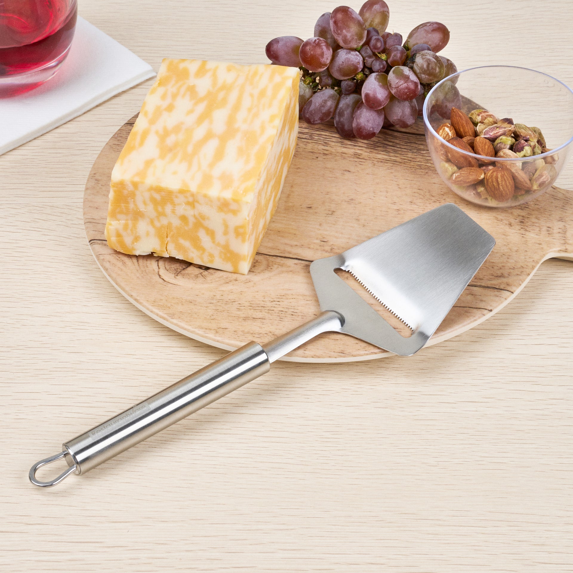 German Standard Stainless Steel Cheese Plane / Slicer - 9 1/2'' - 1 count box