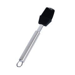 German Standard Black Silicone Pastry and Basting Brush - with Stainless Steel Handle - 7 3/4'' - 24 count box