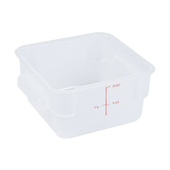 Met Lux 2 qt Square Translucent Plastic Food Storage Container - with Green Volume Markers - 7