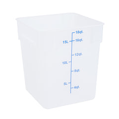 Met Lux 18 qt Square Translucent Plastic Food Storage Container - with Blue Volume Markers - 11