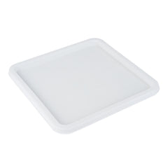 Met Lux Square White Plastic Food Storage Container Lid - Fits 12, 18 and 22 qt - 10 count box