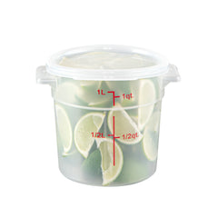 Met Lux Round Translucent Plastic Food Storage Container Lid - Fits 1 qt - 10 count box