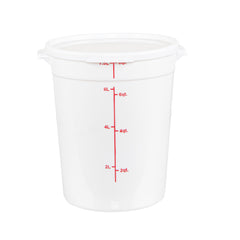 Met Lux Round White Plastic Food Storage Container Lid - Fits 6 and 8 qt - 10 count box