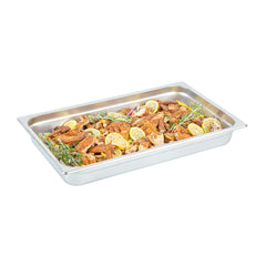 Kitchen Tek Stainless Steel Full Size Steam Table Pan - 2 1/2 Inch Deep, Anti Jam, 24 Gauge - 12 count box