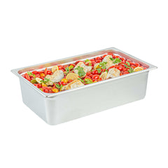 Kitchen Tek Stainless Steel Full Size Steam Table Pan - 6 Inch Deep, Anti Jam, 24 Gauge - 12 count box